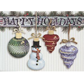 Hanging Ornaments Holiday Greeting Card (5"x7")